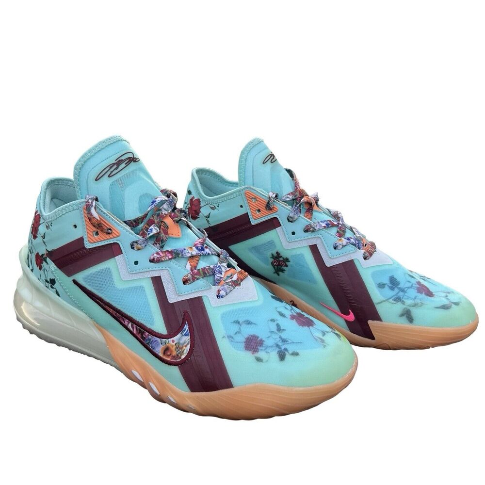 Nike LeBron 18 XVIII Low Mimi Plange Daughters Floral Sz 11 Sneakers CV7562-400